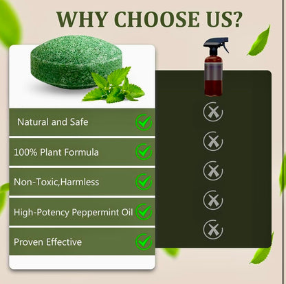 Omega™ Natural Peppermint Pest Repellent Balls in a 24-pack, designed to repel pests using natural peppermint scent.
