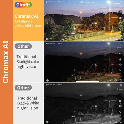GIRAFIT 3MP 2K Window Camera,WiFi Indoor Cam